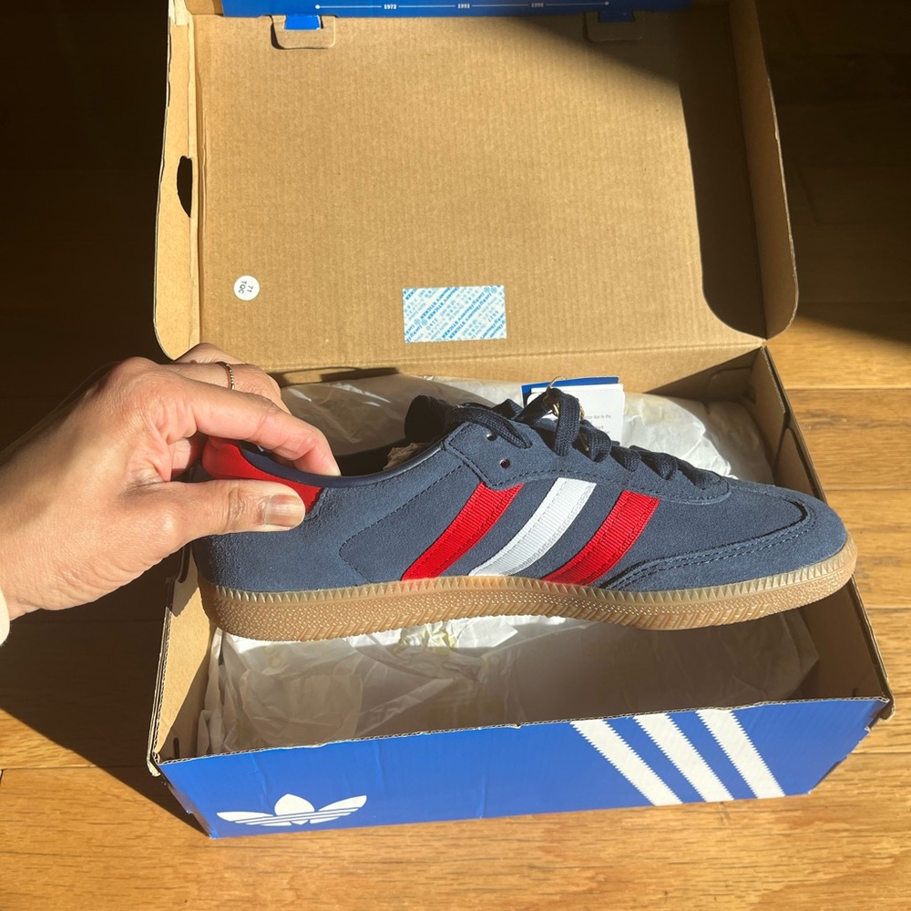 Adidas Kids' Navy and Red Sneakers